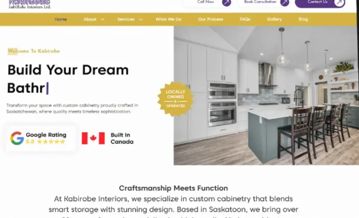 Hospitality and food website project