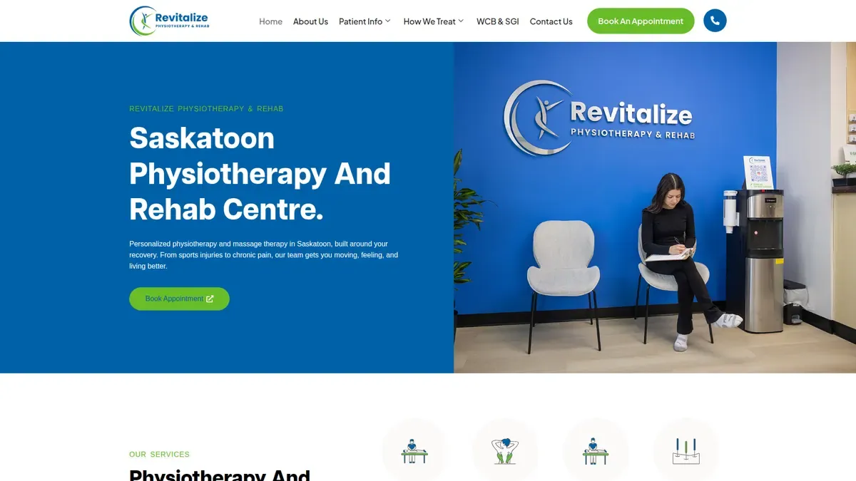 Revitalize Physio website